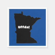 Papel de personalizable Napkin, Minnesota, Uffda