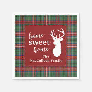 Servilleta De Papel Papel de plástico personalizado de Tartan