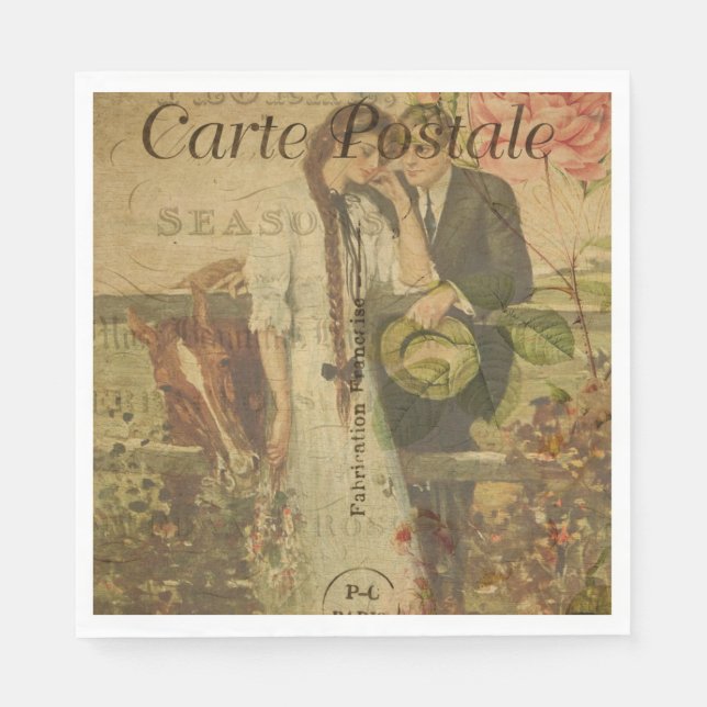 Servilleta De Papel Papel de postal francés (Anverso)