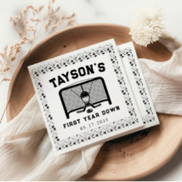 Servilleta De Papel Papel de primer año y primer cumpleaños de hockey