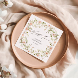 Servilleta De Papel Papel de primer cumpleaños para niños Rosas salvaj