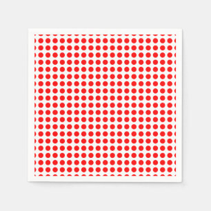 Servilleta De Papel Papel de puntos horizontales de polka rojo sobre b