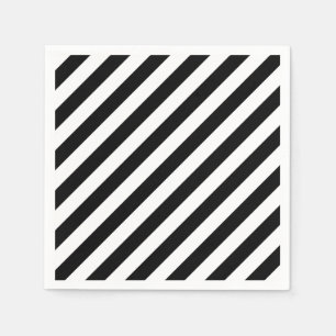 Servilleta De Papel Papel de rayas diagonales de gran tamaño en blanco