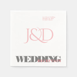 Servilleta De Papel Papel de recepción de bodas monogramadas