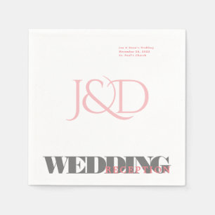 Servilleta De Papel Papel de recepción de bodas monogramadas