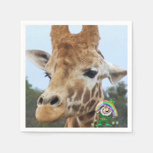Servilleta De Papel Papel de San Patricio Napkins Giraffe