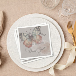 Servilleta De Papel Papel de Servilletas de Boda de Mariposa Hermosa