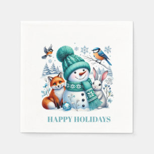 Servilleta De Papel Papel de Snowman y amigos