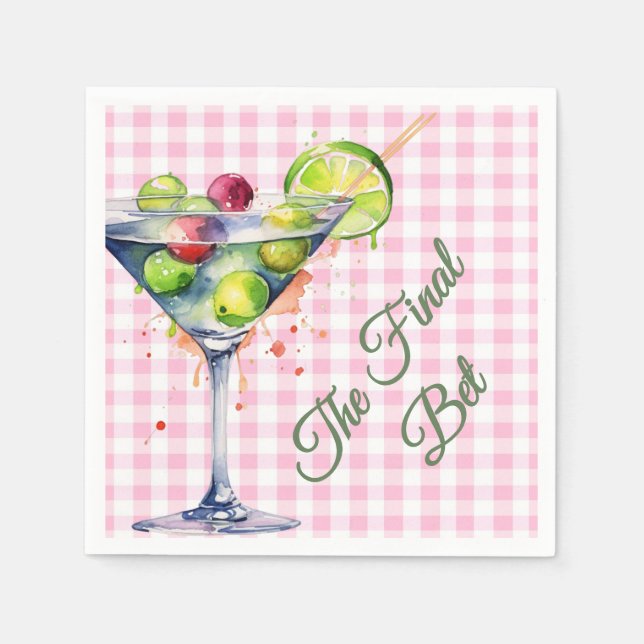 Servilleta De Papel Papel de soltero personalizado de Las Vegas (Anverso)