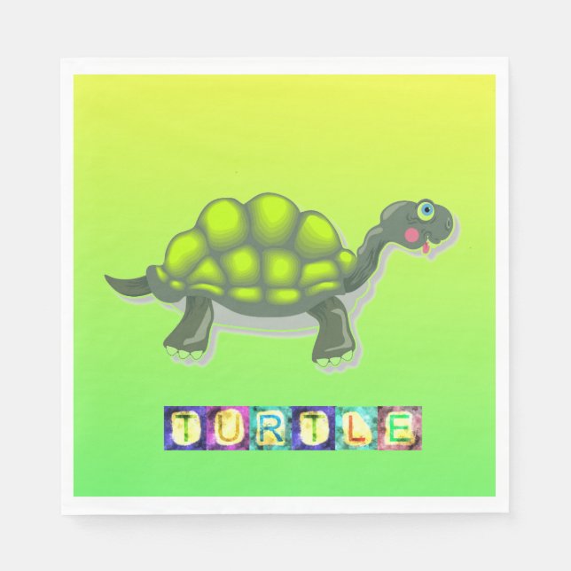Servilleta De Papel Papel de tortuga (Anverso)
