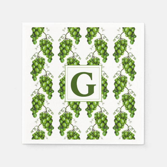 Servilleta De Papel Papel de uvas verdes (Anverso)