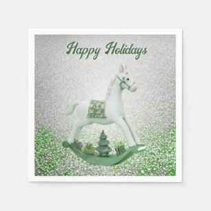 Servilleta De Papel Papel de vacaciones de los Navidades verdes de cab