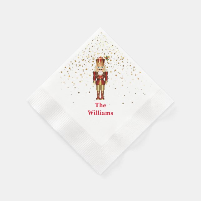Servilleta De Papel Papel de vacaciones Napkins-Nutcracker (Borde)