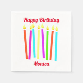 Servilleta De Papel Papel de velas de cumpleaños feliz