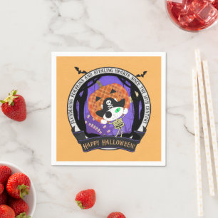 Servilleta De Papel Papel del gato del esqueleto del pirata