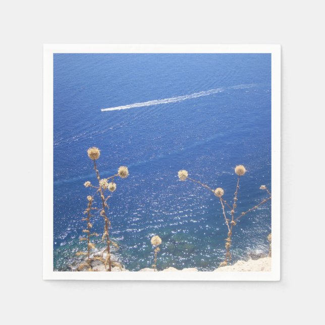 Servilleta De Papel Papel del Mar Azul griego (Anverso)