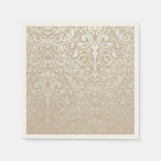 Servilleta De Papel Papel del patrón Damask Coctelas de cóctel (Anverso)