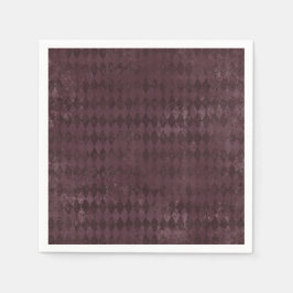 Servilleta De Papel Papel del patrón de Harlequin púrpura de Vintage