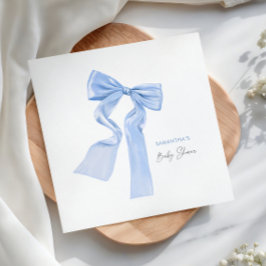 Servilleta De Papel Papel elegante Baby Shower Bow azul