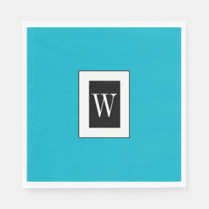 SERVILLETA DE PAPEL PAPEL ELEGANTE NAPKIN_TURQUOISE/BLACK/WHITE