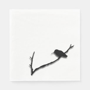 Servilleta De Papel Papel en la servilleta - Hummingbird Silhouette en