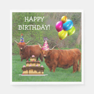 Servilleta De Papel Papel escocés para el cumpleaños de Steer