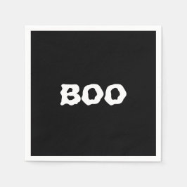 Servilleta De Papel Papel espeluznante blanco y negro en Halloween