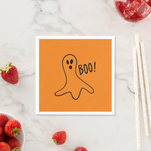 Servilleta De Papel Papel espeluznante de naranja negro fantasma de Ha