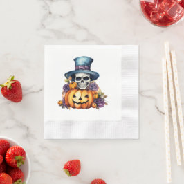 Servilleta De Papel Papel esqueleto de Halloween