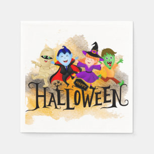 Servilleta De Papel Papel feliz de Halloween: Papel de fiesta de Hallo
