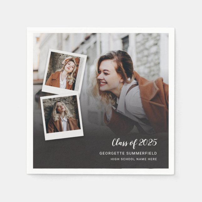 Servilleta De Papel Papel Fiesta de Graduación 2025 (Anverso)