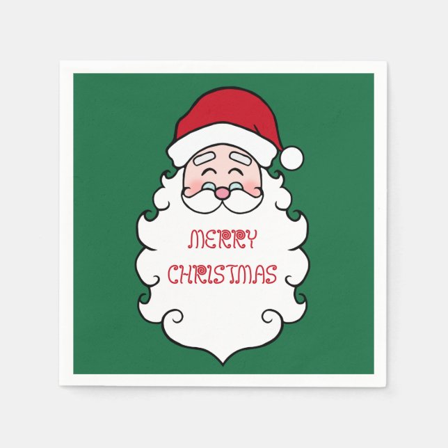 Servilleta De Papel Papel Fiesta de navidades Santa Claus (Anverso)