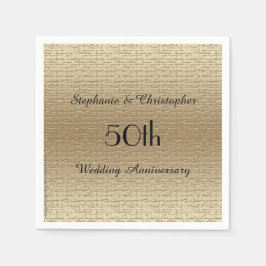 Servilleta De Papel Papel Fiesta Dorado de Oro de 50 años