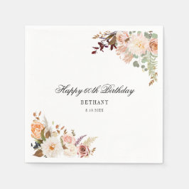 Servilleta De Papel Papel Fiesta Floral 60 Birthday Surprise
