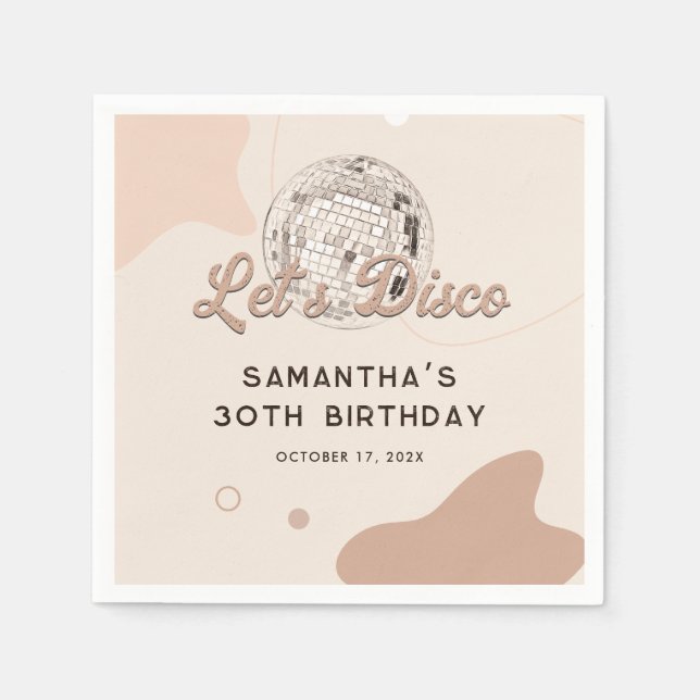 Servilleta De Papel Papel Fiesta Retro Disco de los años 70 (Anverso)