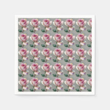 Papel Floral de Rosa Rosa Elegante con Impasto par