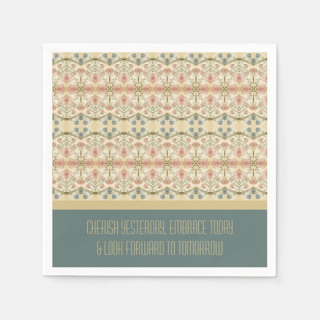 Servilleta De Papel Papel floral elegante (Anverso)