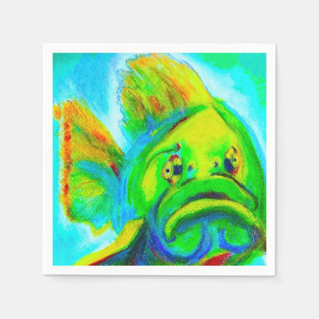 Servilleta De Papel Papel Goliath Grouper Napkin (Anverso)