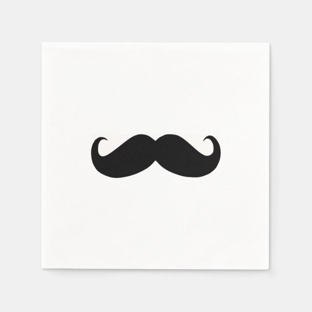 Servilleta De Papel Papel Hipster Mustache (Anverso)
