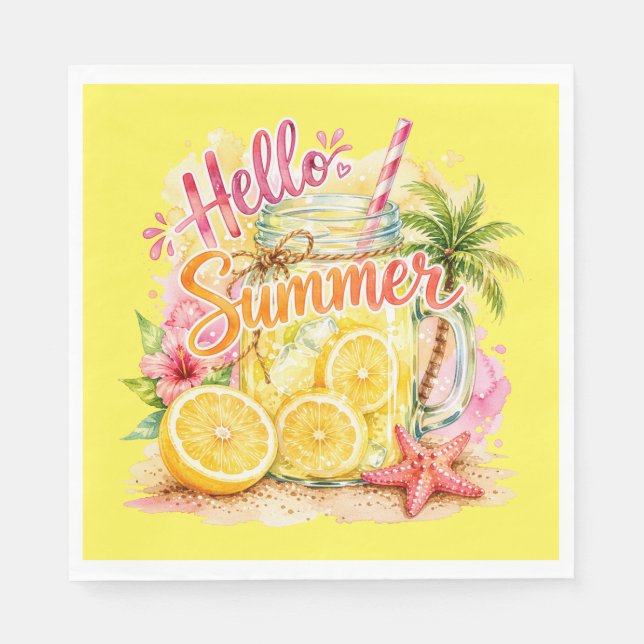 Servilleta De Papel Papel "Hola Verano" (Anverso)