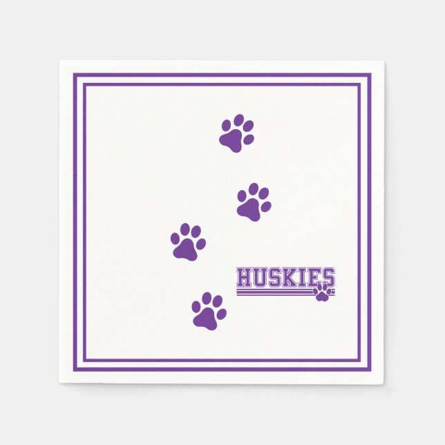 Servilleta De Papel Papel Huskies  (Anverso)