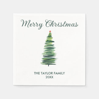 Servilleta De Papel Papel mínimo de color de agua simple para el árbol