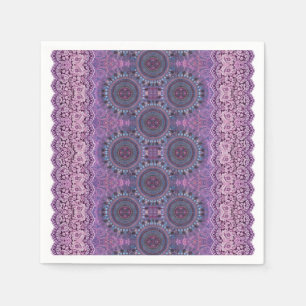 Servilleta De Papel Papel morado estilo boho