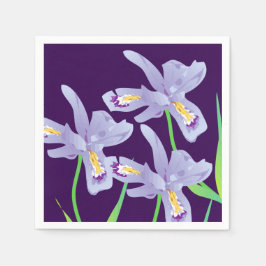 Servilleta De Papel Papel morado Iris Flower Paper Napkin