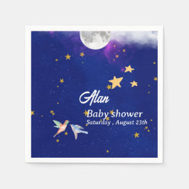 Servilleta De Papel Papel Napkin azul sueños celestiales bebé ducha