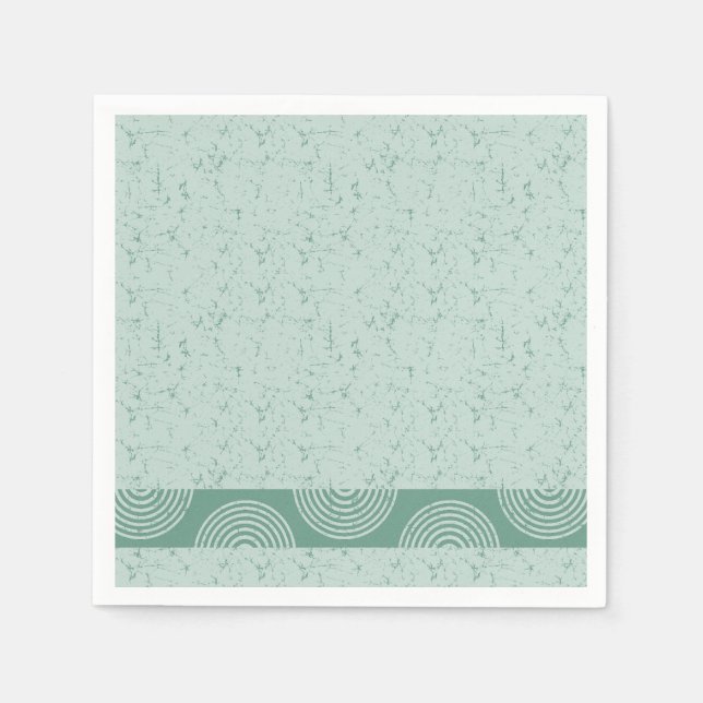Servilleta De Papel Papel Napkin con grietas de batido verde (Anverso)