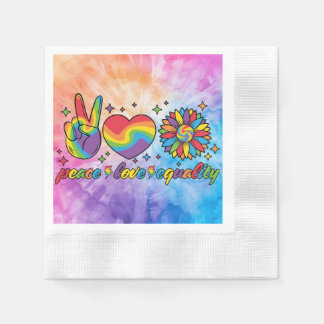Servilleta De Papel Papel Napkin con la paz igualdad de amor