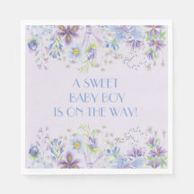 Papel Napkin de papel higiénico morado y azul