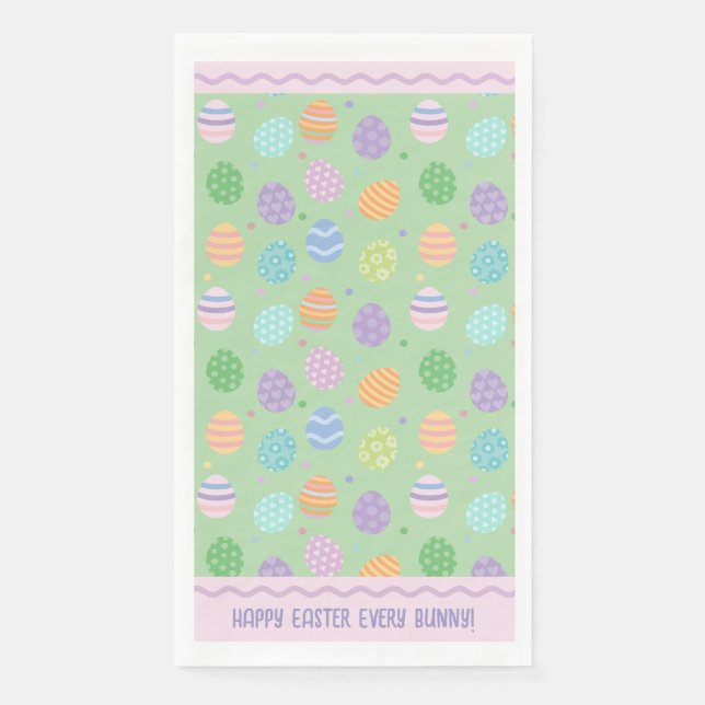 Servilleta De Papel Papel Napkin de papel Pastel Easter Egs Set (Anverso)