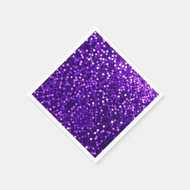 Servilleta De Papel Papel Napkin de papel Purple Sequin (Borde)